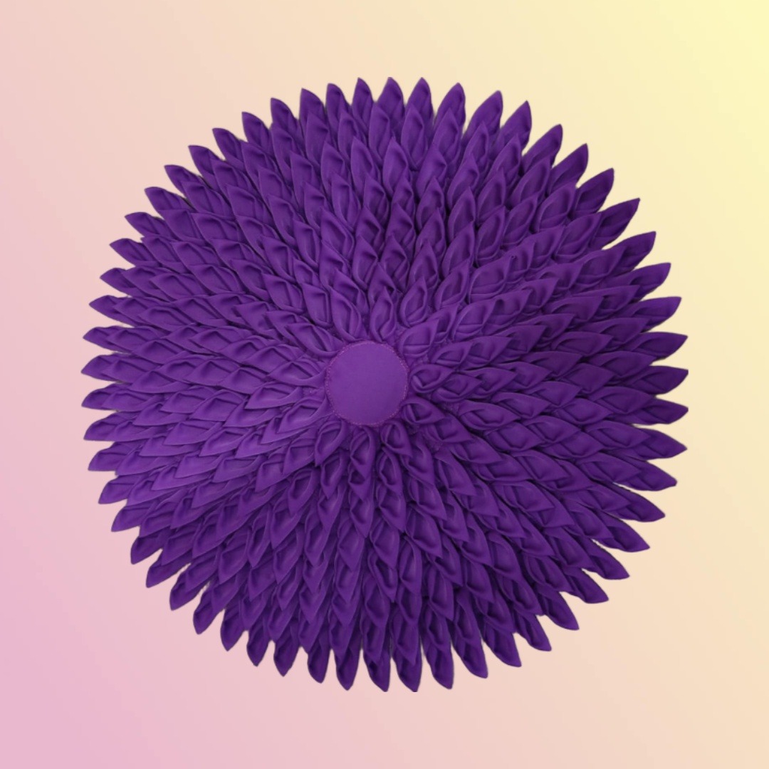 Handcrafted Flower-Design Floor Mat