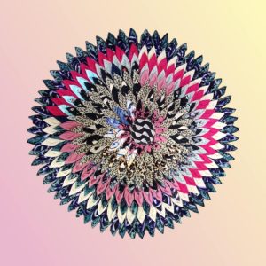 Handcrafted Flower-Design Floor Mat