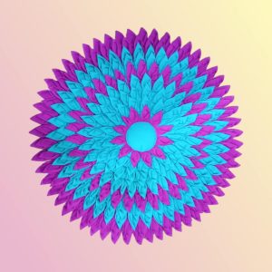Handcrafted Flower-Design Floor Mat