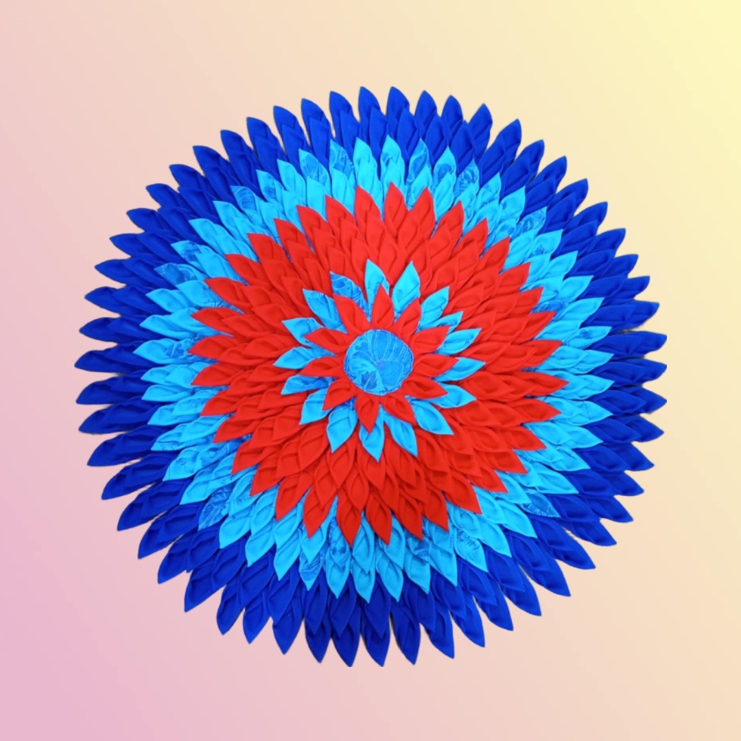 Handcrafted Flower-Design Floor Mat